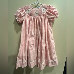 Krewe Smocked Seersucker Easter Bunny Dress | 2T / Retail $70